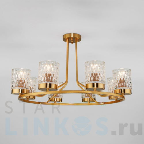 Купить Потолочная люстра Eurosvet Calle 60127/8 латунь за 32 700 руб. в Туле Купить с доставкой Потолочная люстра Eurosvet Calle 60127/8 латунь в Туле