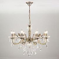 Купить Подвесная люстра Eurosvet 3281/8 античная бронза/прозрачный хрусталь Strotskis в Туле