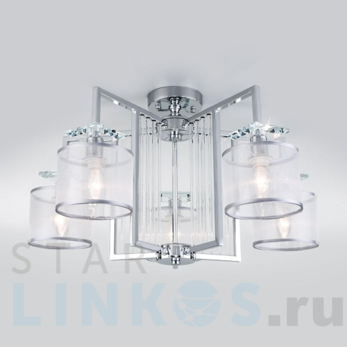 Купить Потолочная люстра Eurosvet Fargo 60123/5 хром Smart за 18 900 руб. в Туле Купить с доставкой Потолочная люстра Eurosvet Fargo 60123/5 хром Smart в Туле