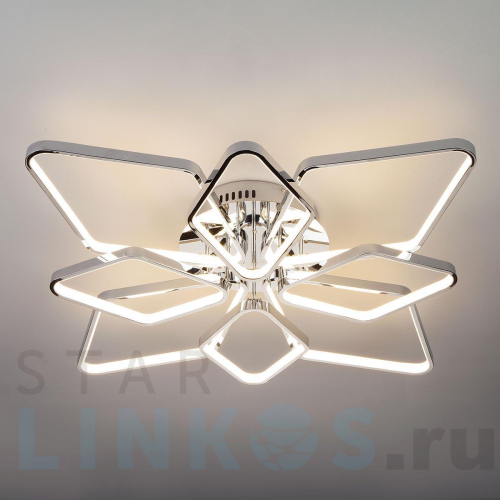 Купить Потолочная светодиодная люстра Eurosvet Kalifea 90081/8 хром за 19 000 руб. в Туле Купить с доставкой Потолочная светодиодная люстра Eurosvet Kalifea 90081/8 хром в Туле