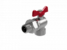 Купить Кран шаровый угловой Royal Thermo Optimal 1" НГ, бабочка в Туле