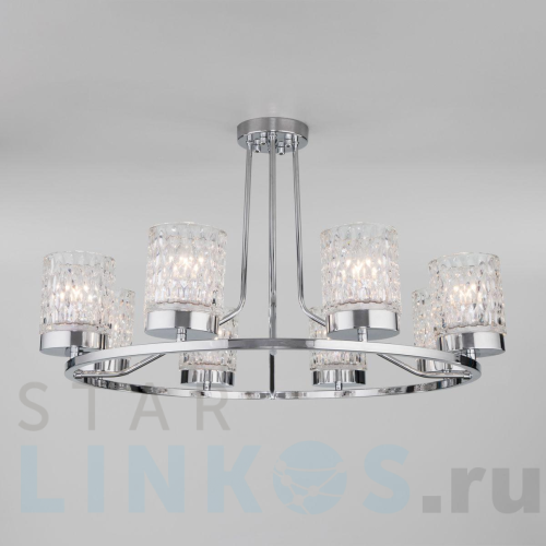 Купить с доставкой Потолочная люстра Eurosvet Calle 60127/8 хром в Туле
