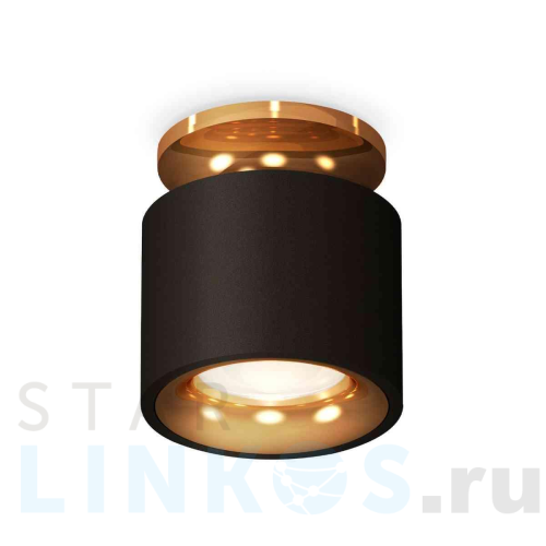 Купить с доставкой Комплект накладного светильника Ambrella light Techno Spot XS7511121 SBK/PYG черный песок/золото желтое полированное (N7929, C7511, N7014) в Туле