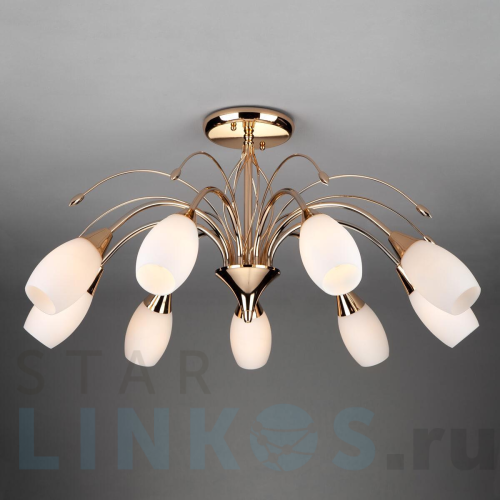 Купить Потолочная люстра Eurosvet 22080/9 золото за 15 200 руб. в Туле Купить с доставкой Потолочная люстра Eurosvet 22080/9 золото в Туле