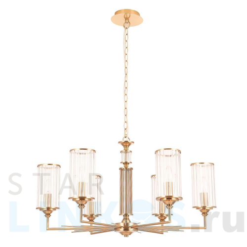 Купить Подвесная люстра Crystal Lux Gloria SP6 Brass за 28 900 руб. в Туле Купить с доставкой Подвесная люстра Crystal Lux Gloria SP6 Brass в Туле