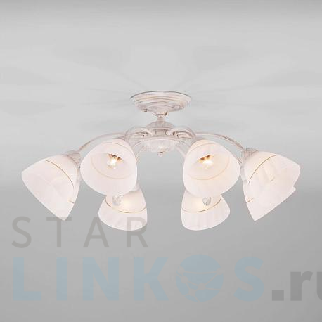 Купить Потолочная люстра Eurosvet 30156/8 белый с золотом за 11 000 руб. в Туле фото 2 Купить с доставкой Потолочная люстра Eurosvet 30156/8 белый с золотом в Туле фото 2