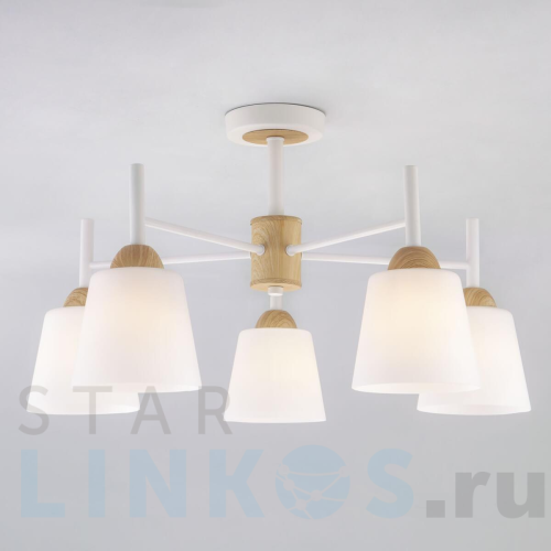 Купить Потолочная люстра Eurosvet 70085/5 белый за 13 800 руб. в Туле Купить с доставкой Потолочная люстра Eurosvet 70085/5 белый в Туле