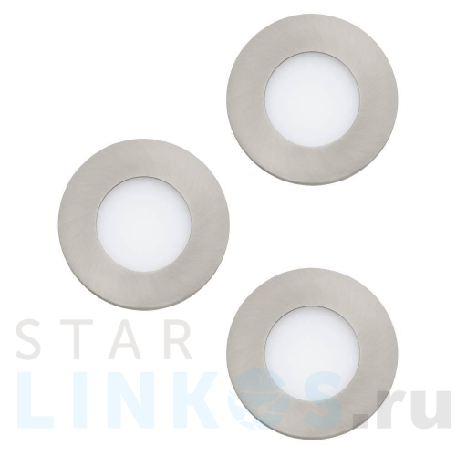 Купить с доставкой Встраиваемый светодиодный светильник Eglo Fueva 1 (3 шт) 98634 в Туле